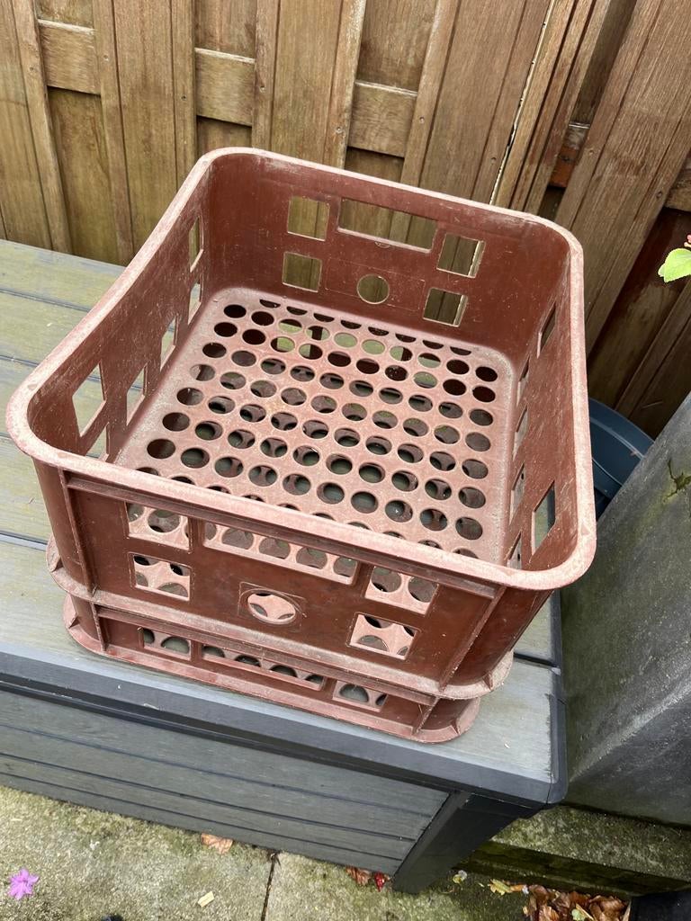 Twee authentieke Vlaardingse bakkers kratten, Doe-het-zelf en Verbouw, Kratten en Dozen, Gebruikt, Krat, Minder dan 50 cm, Minder dan 35 cm