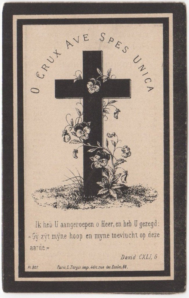 Maria (Maartje) Teeling 1842 Uitgeest + 1917 Uitgeest, 74 jr, Verzenden