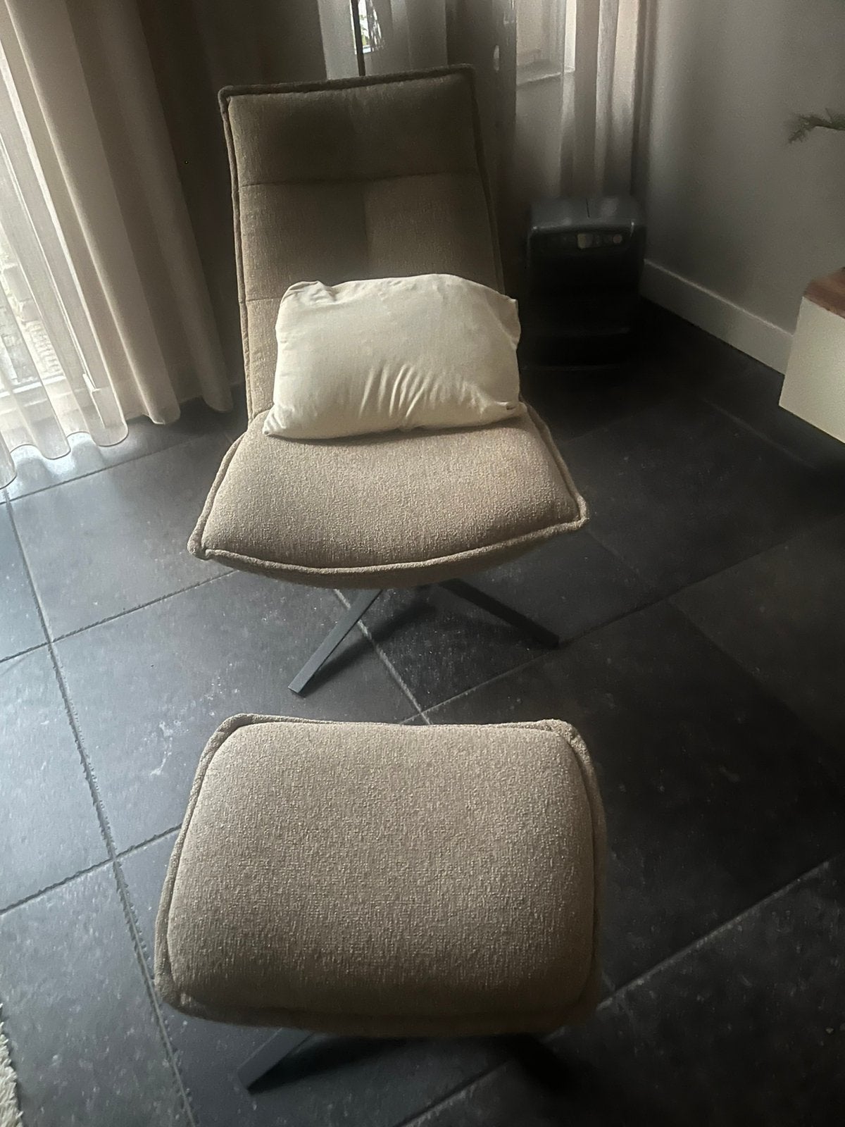 Fauteuils met hokker, Huis en Inrichting, Ophalen, Zo goed als nieuw, 75 tot 100 cm, 50 tot 75 cm