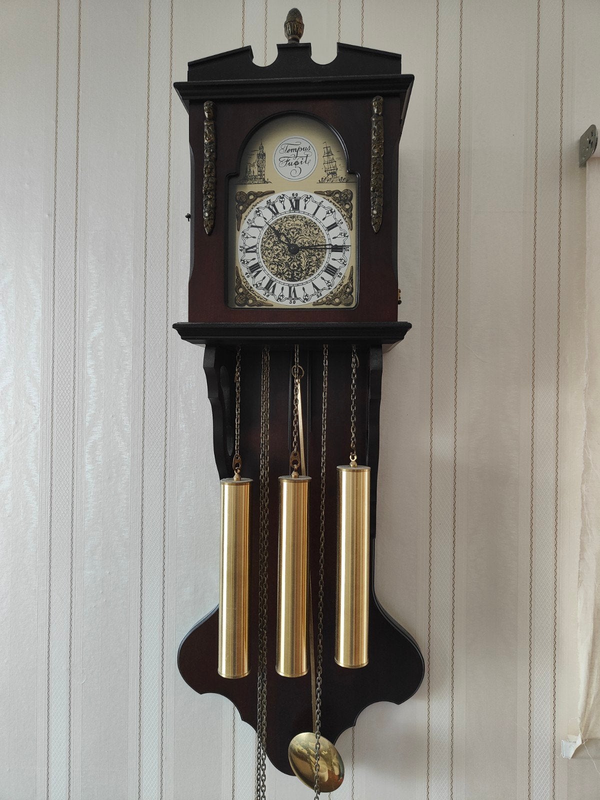 Celma Tempus Fugit Wandklok (Duits Mechanisch Uurwerk), Antiek en Kunst, Ophalen