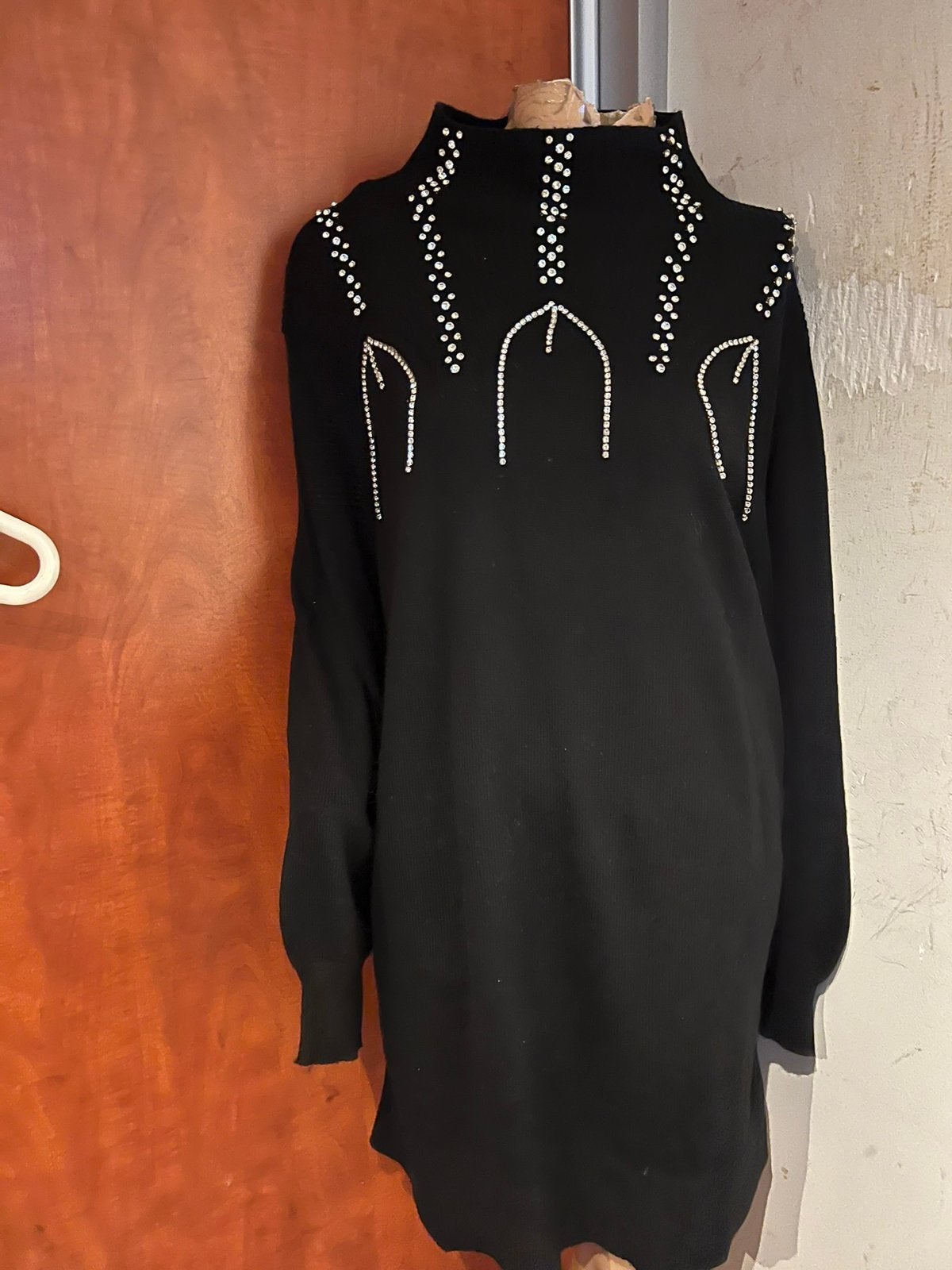 TWINSET jurk met strass maat XL origineel ZGAN, Twinset, Zwart, G, Maat 46/48 (XL) of groter