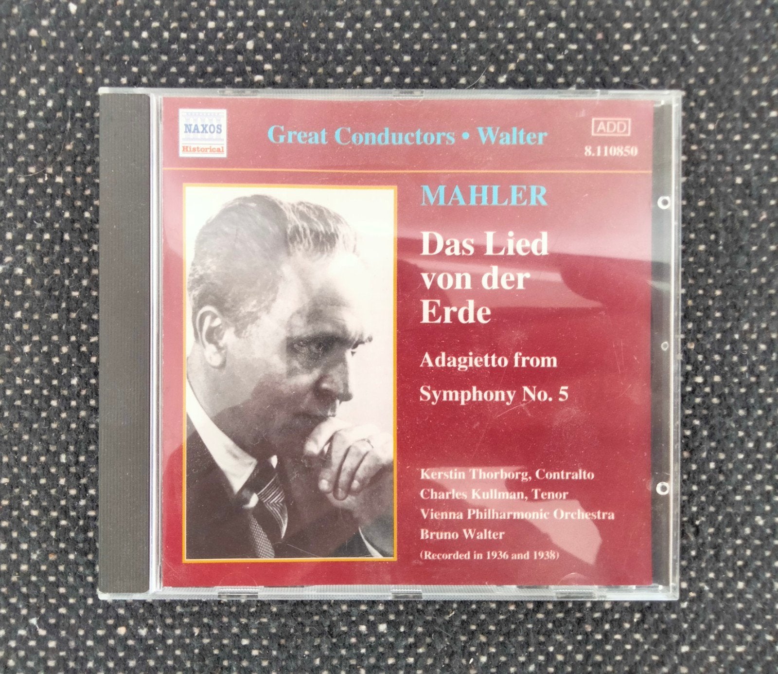 Mahler: Das Lied von der Erde - Bruno Walter (Naxos CD), Gebruikt, Mahler, Ophalen of Verzenden, Romantiek