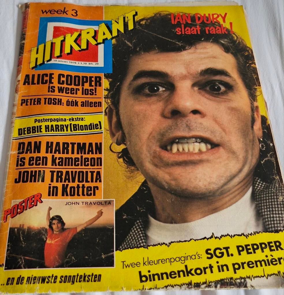 Hitkrant week 3 - 18 januari 1979 - Ian Dury, Alice Cooper, Ophalen of Verzenden, Gelezen, Muziek, Film of Tv