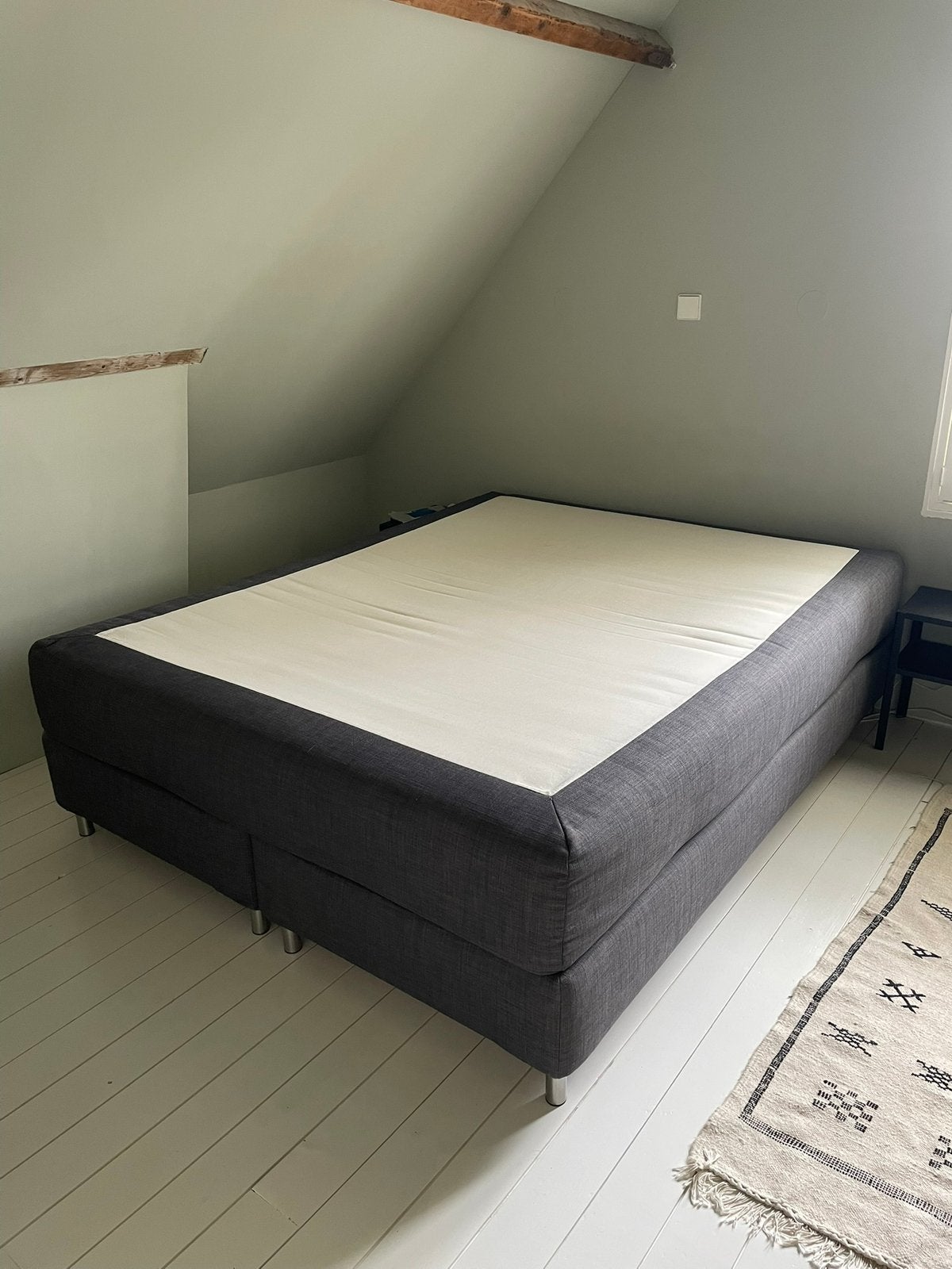 IKEA Dunvik Boxspring Bed 160x200, Ophalen, Zo goed als nieuw, Tweepersoons, 160 cm