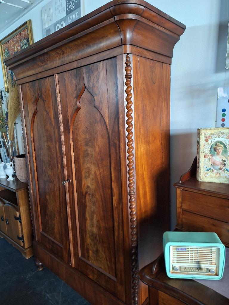 Prachtige Biedermeier linnenkast in goede staat, Ophalen, Gebruikt, Onbekend, 150 tot 200 cm