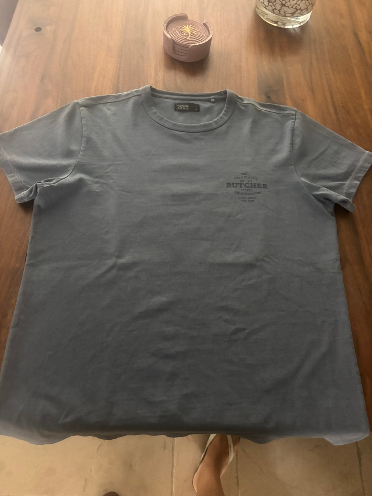 T shirt blauw butcher of blue maat M, Kleding | Heren, Ophalen of Verzenden, Zo goed als nieuw, Blauw