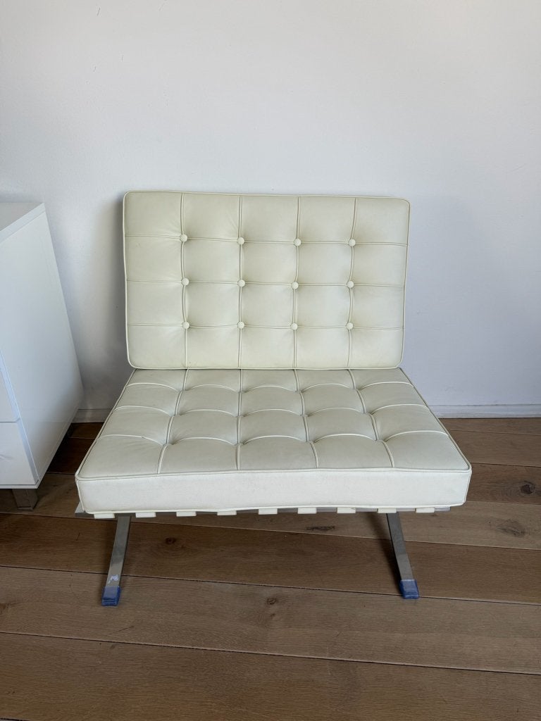 Stijlvolle Barcelona Chair Replica, Ophalen, Gebruikt, 50 tot 75 cm, Leer