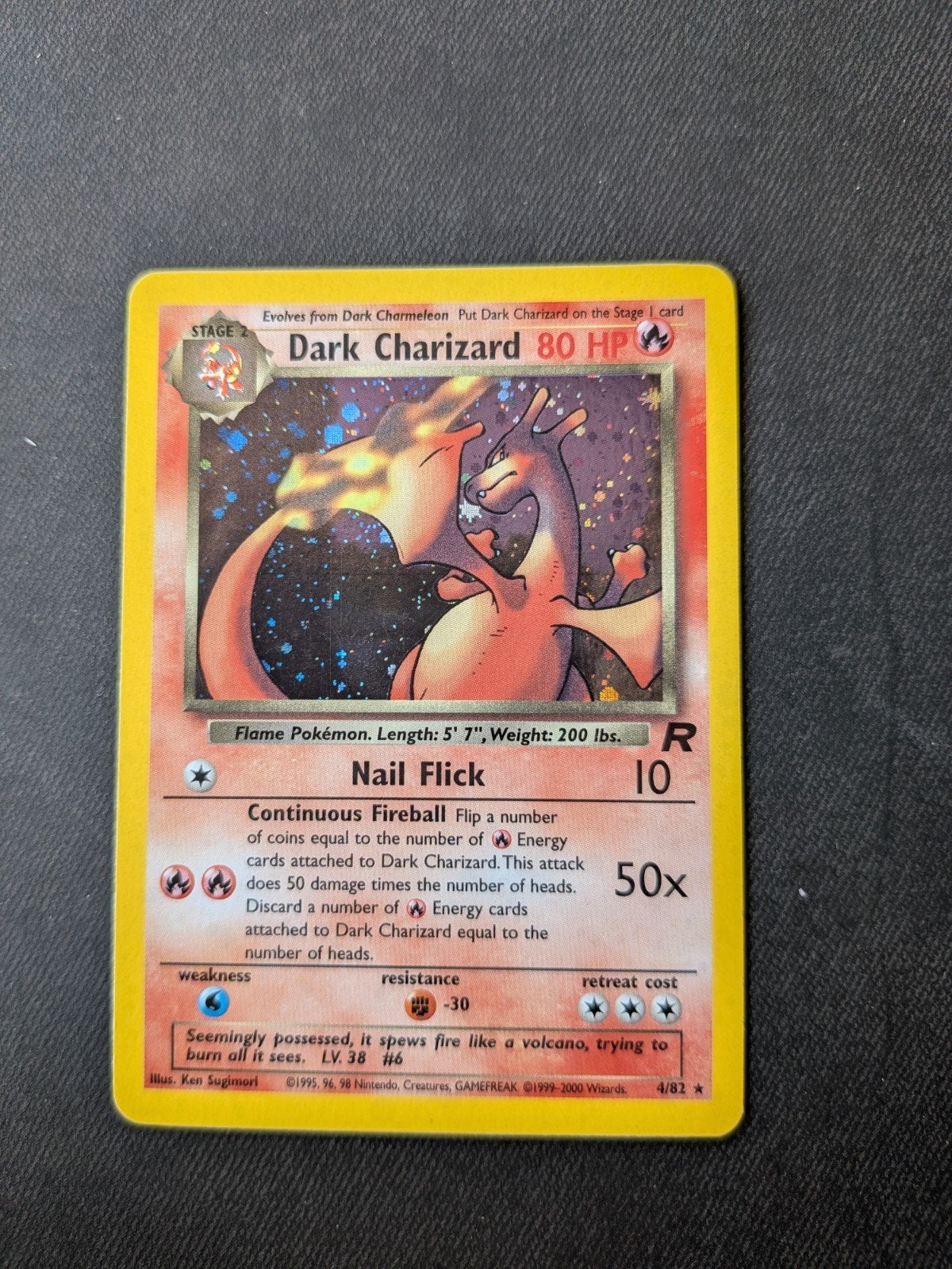 Dark Charizard 4/82 Team Rocket Holo Rare Pokémon Kaart, Hobby en Vrije tijd, Verzamelkaartspellen | Pokémon, Ophalen of Verzenden