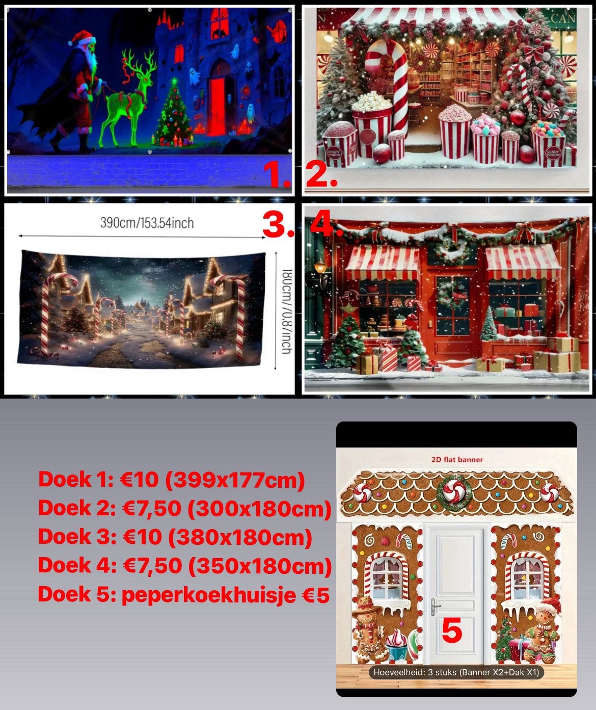 Spandoeken halloween kerst scary christmas