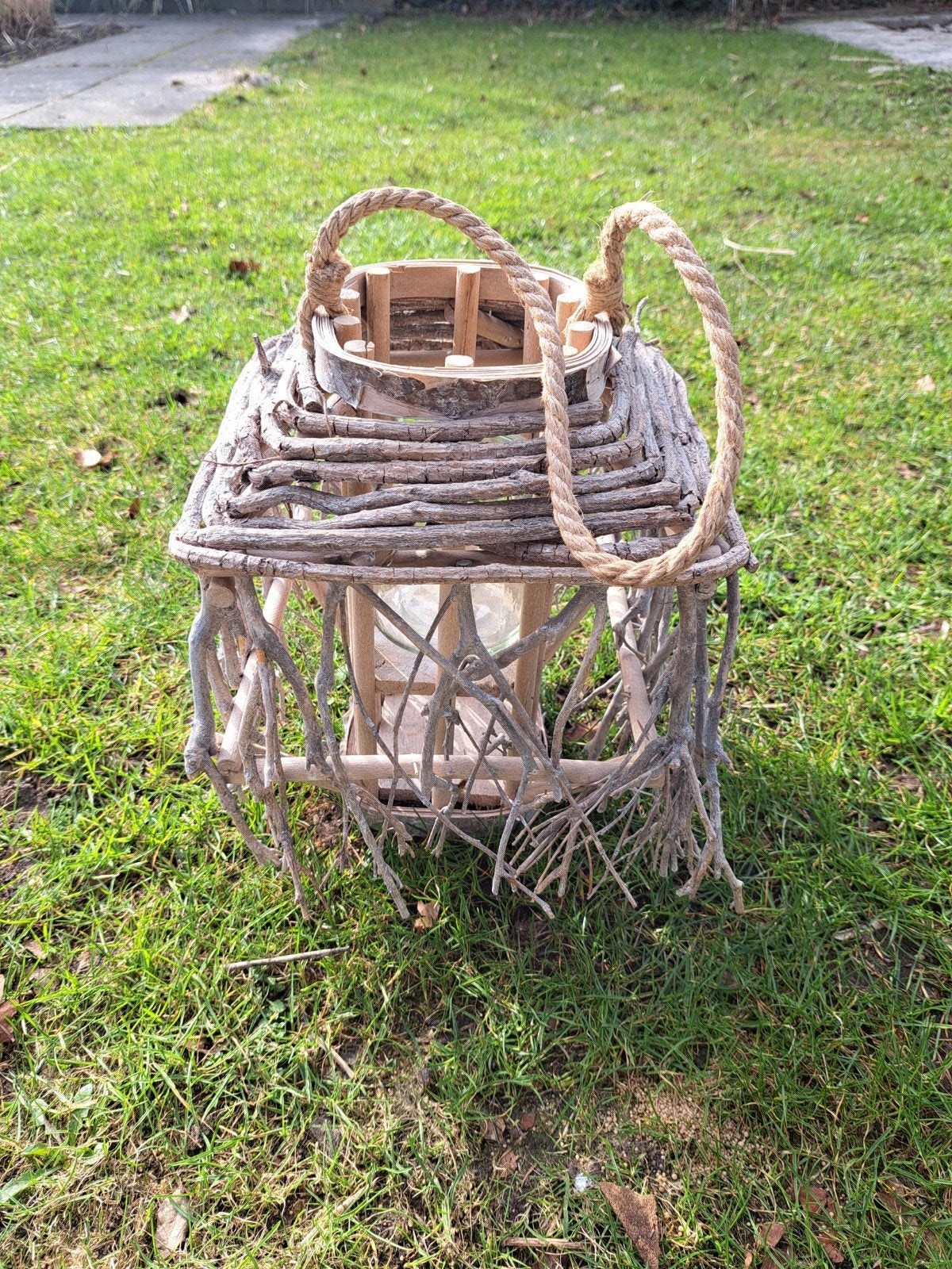 lantaarn, Huis en Inrichting, Woonaccessoires | Kandelaars en Kaarsen, Ophalen of Verzenden, Hout