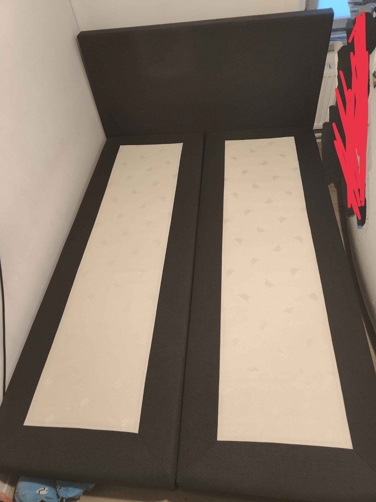 boxspring bed frame, Gebruikt, Tweepersoons, 200 cm, 140 cm