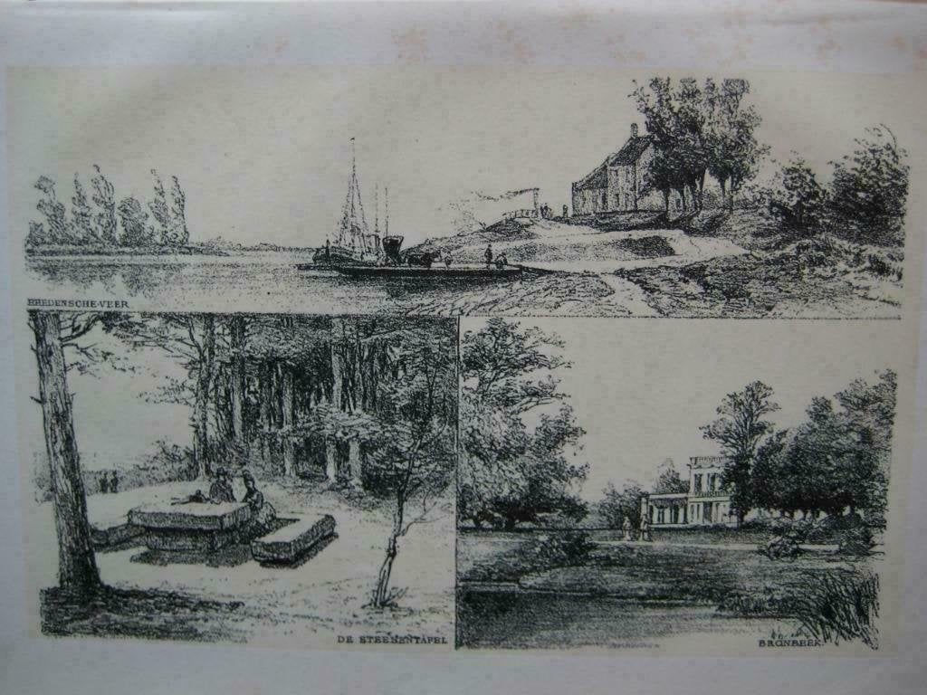 123 / Rheden / Bronbeek / Stenen Kapel     Litho 1876, Antiek en Kunst, Ophalen of Verzenden