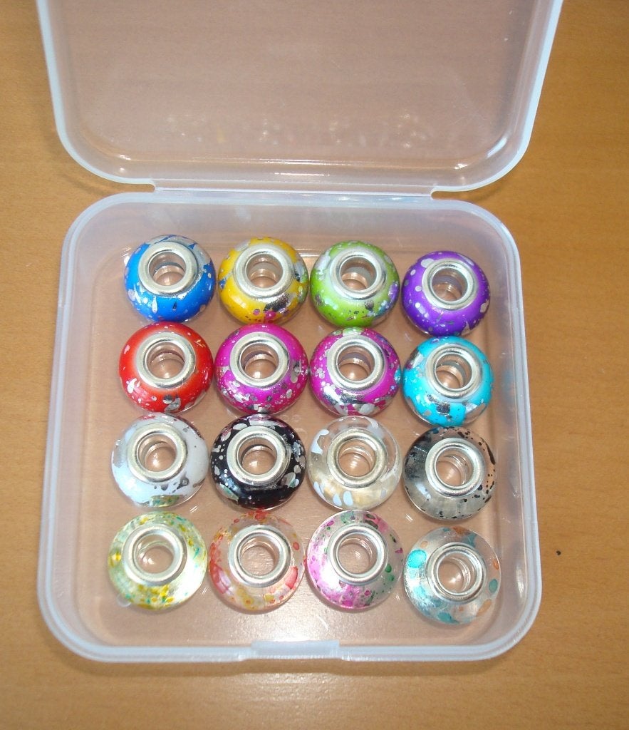 SALE: Doosje met 16 groot gat bedels, Sieraden, Tassen en Uiterlijk, Overige materialen, Want 18 Hoogvliet, Adorabeads, Nieuw