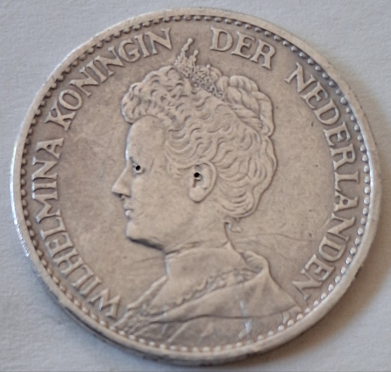Zilveren    gulden   1914, Ophalen of Verzenden, Koningin Wilhelmina, 1 gulden, Zilver