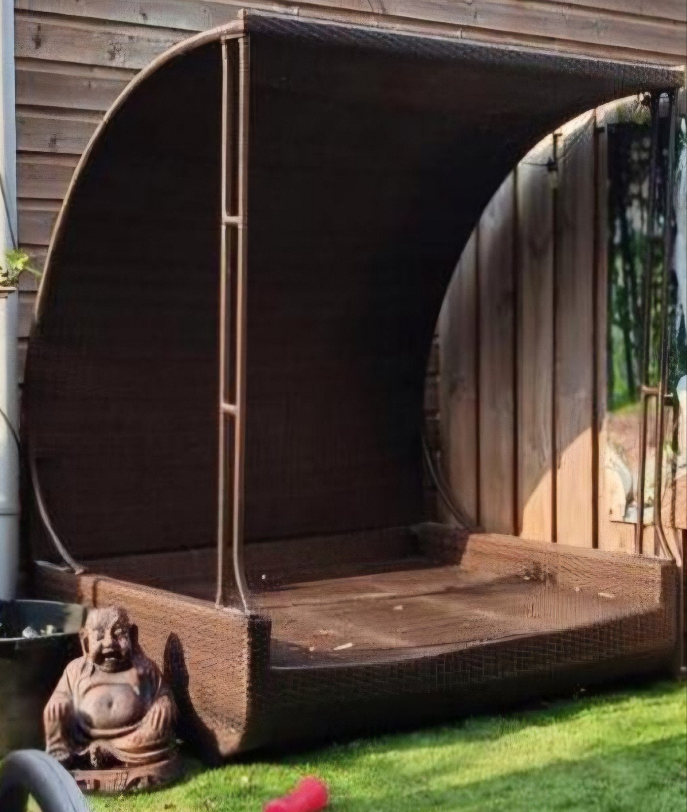Loungebank Tuinbank Wicker Bruin, Gebruikt, Loungeset, Wicker, Bank