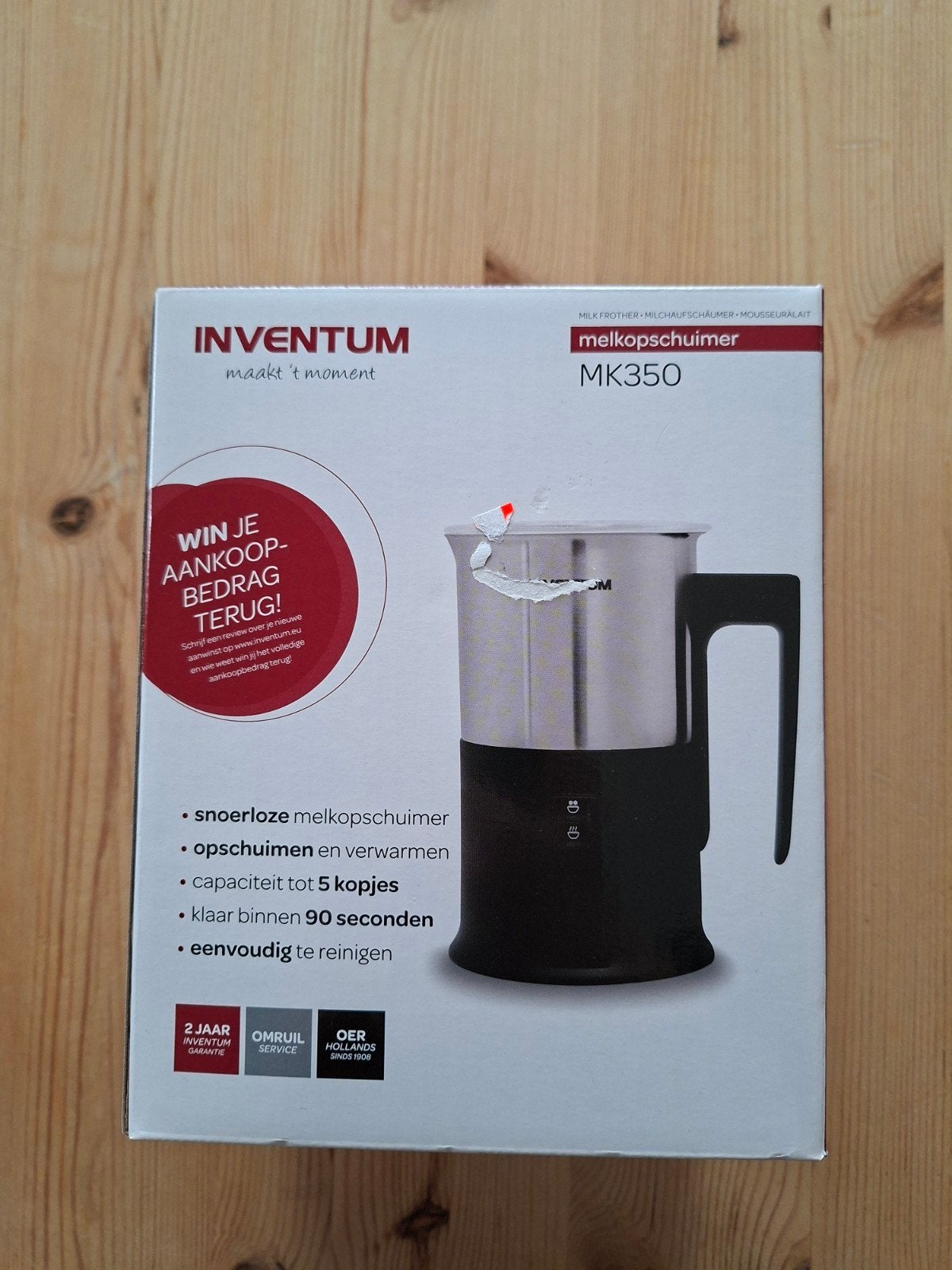 Inventum Melkopschuimer MK350 - Nieuw in doos, Witgoed en Apparatuur, Ophalen, Nieuw