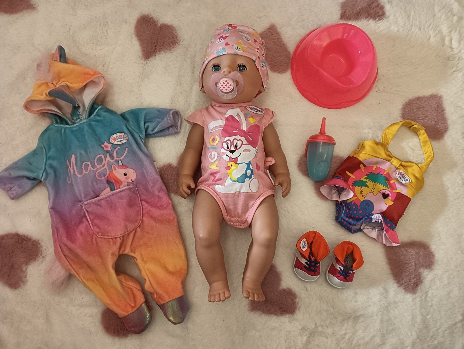 baby born meisje inclusief accesoires, Ophalen of Verzenden, Gebruikt, Babypop