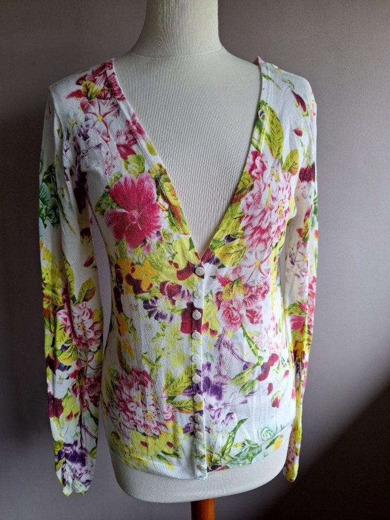 Leuk kleurrijk dun stretch vest print van Stroke, maat L, Stroke, Ophalen of Verzenden, Zo goed als nieuw, Maat 42/44 (L)