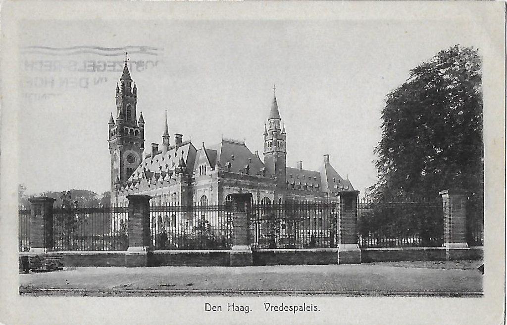 Den Haag Vredespaleis Oude Gelopen Ansichtkaart ( 8714 ), Ophalen of Verzenden, 1940 tot 1960, Gelopen, Zuid-Holland