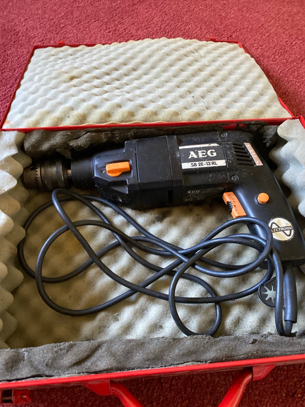 AEG SB2 E-13 RL Boormachine 450W met klopboorfunctie, Gebruikt, Klopboormechanisme, 400 tot 600 watt, Ophalen