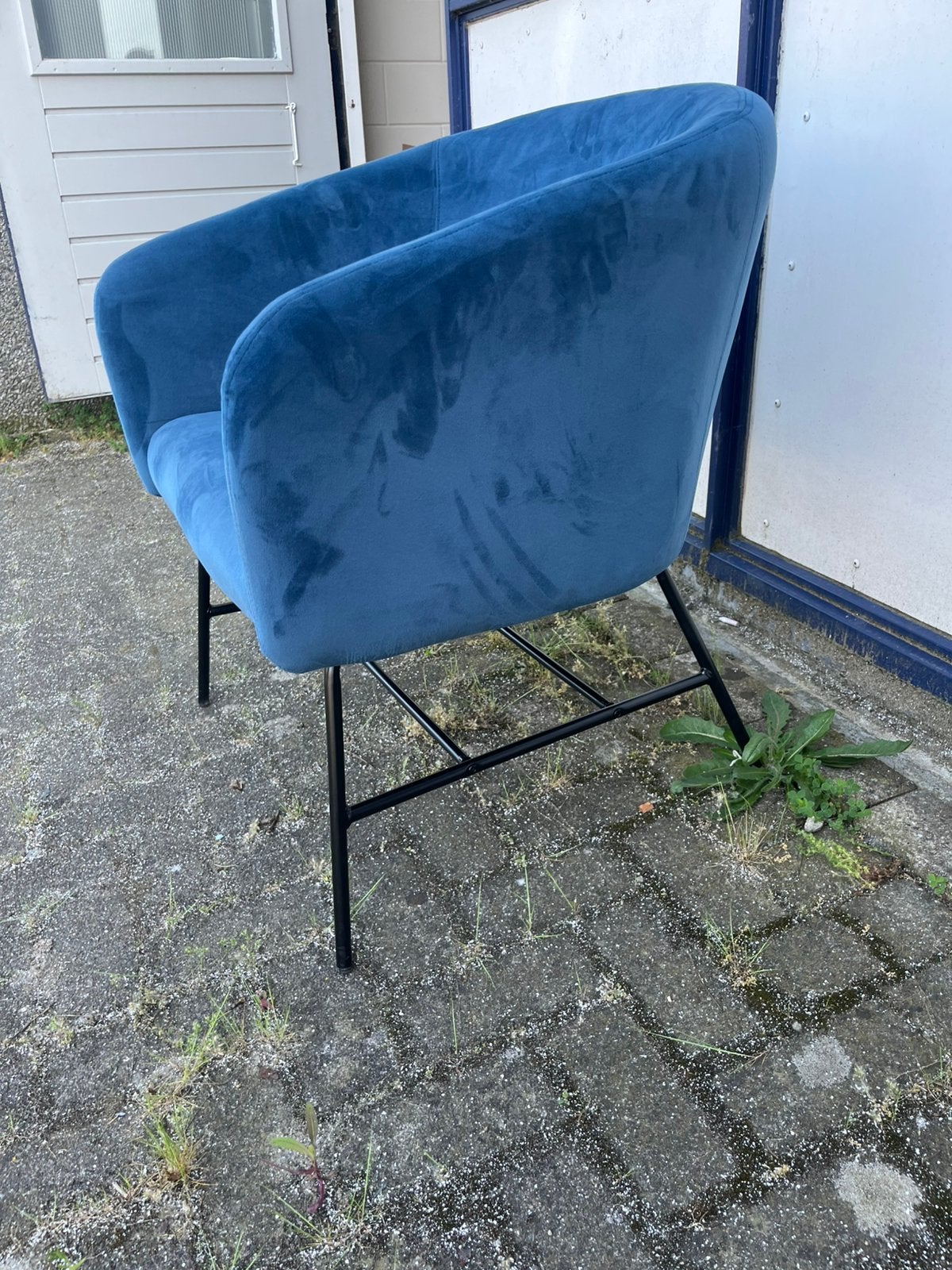 Fauteuil/ kuipstoel, Ophalen, Zo goed als nieuw, Blauw, Twee