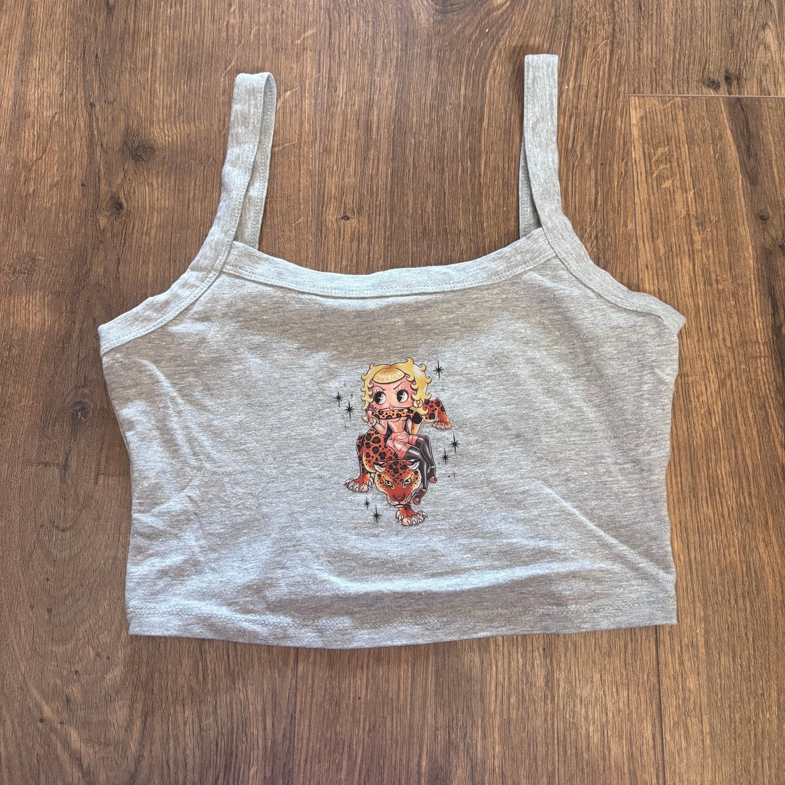 H&M Divided Crop Top met Betty Boop print, Kleding | Dames, Ophalen of Verzenden, Grijs, Gedragen, Maat 36 (S)