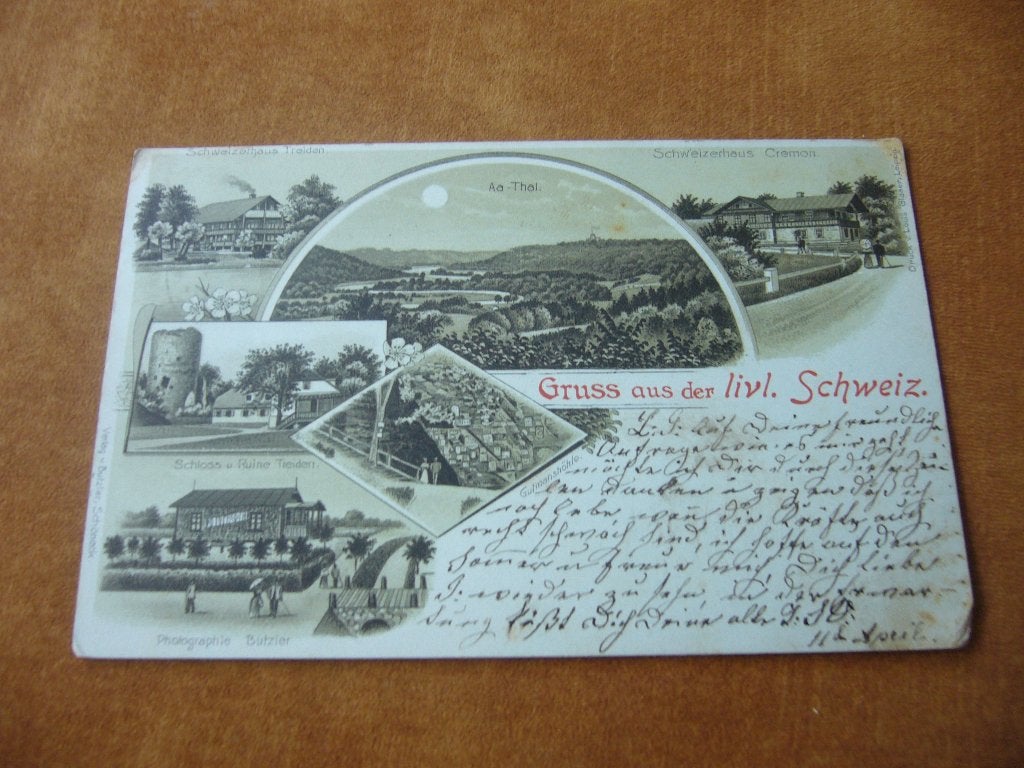 GRUSS AUS DER LIVL. SCHWEIZ  - MEERLUIK   1900, Ophalen of Verzenden, Voor 1920, Gelopen, Buiten Europa