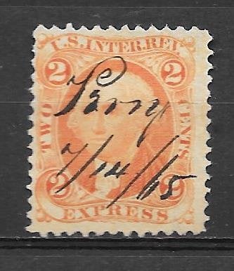 USA Revenues 1862 2c Express orange Scott #10c zie scans, Ophalen of Verzenden, Gestempeld, Noord-Amerika