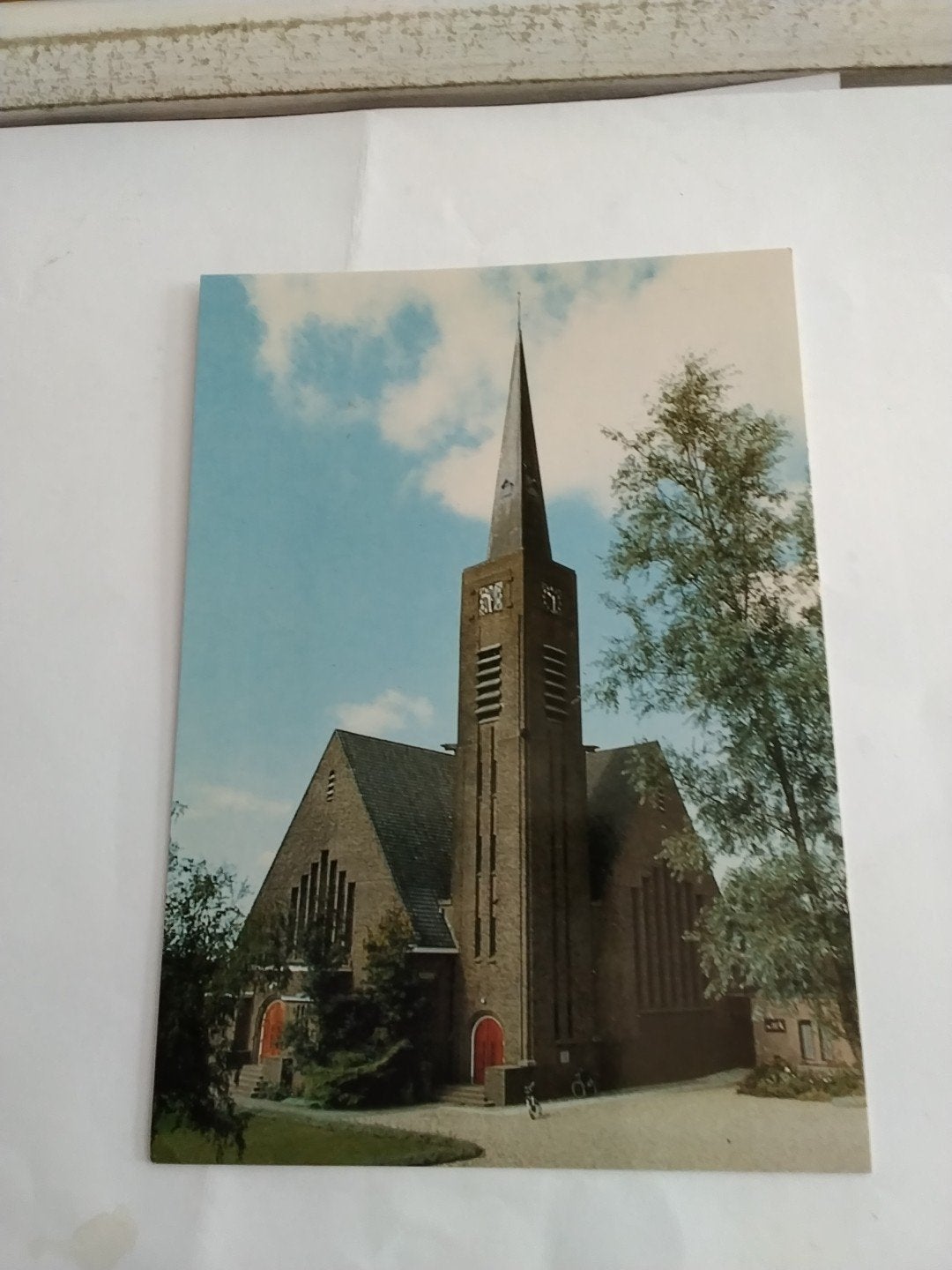 Oude ansichtkaart Ned. Herv. Kerk Zuid-Beijerland, Ophalen of Verzenden, 1960 tot 1980, Ongelopen, Zuid-Holland