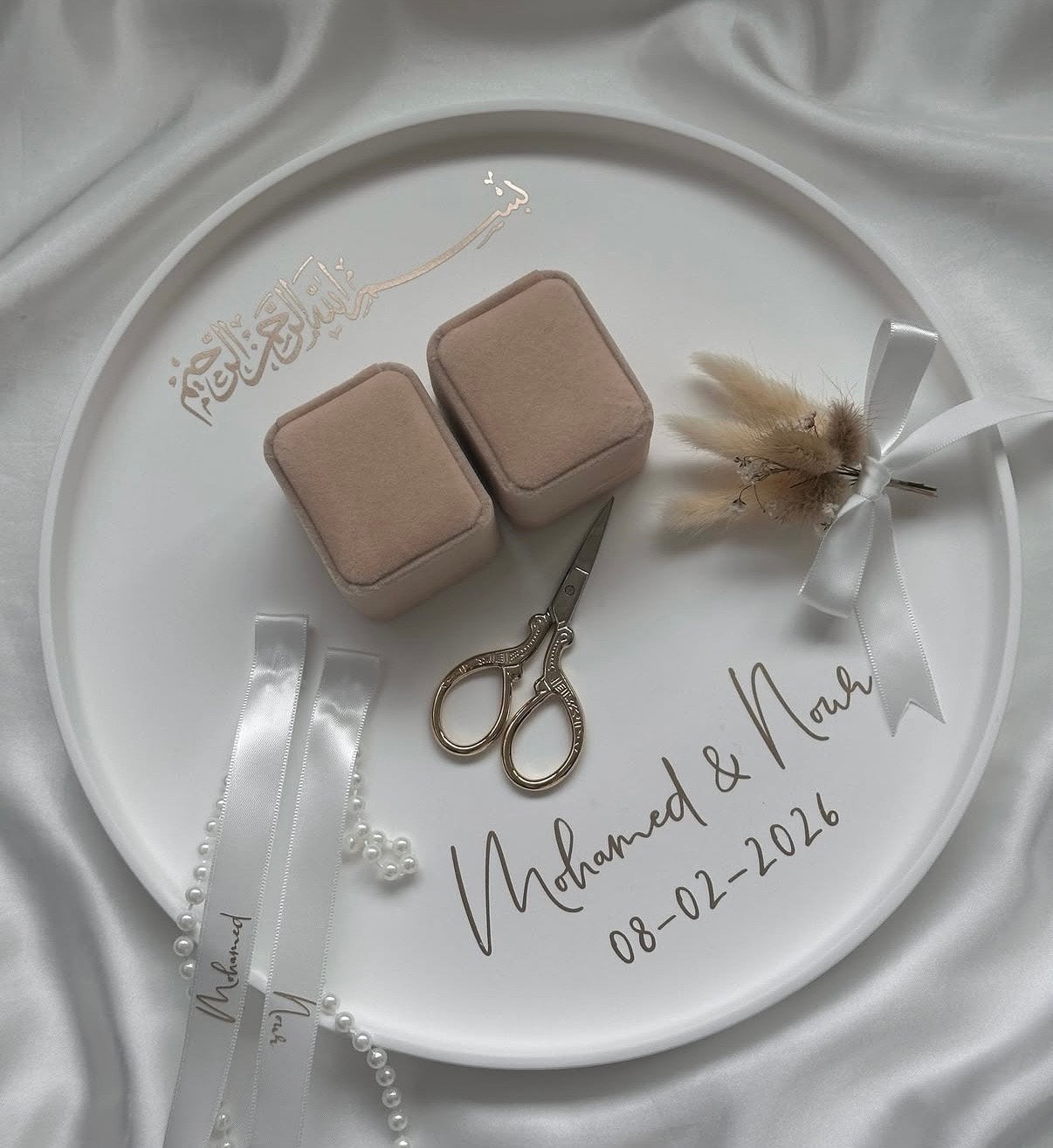 Personalized Wedding Ring Tray, Kleding | Dames, Ophalen of Verzenden, Nieuw, Wit, Accessoires