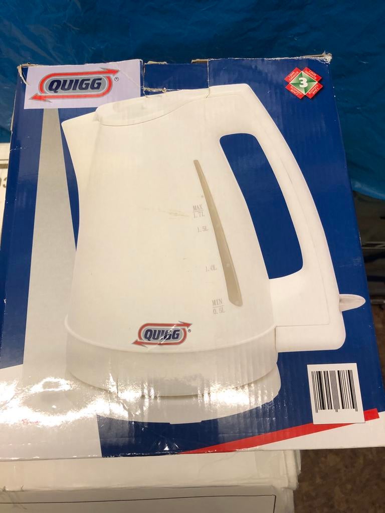 Quigg Waterkoker 1.7L - Snel en Efficiënt, 1 tot 2 liter, Ophalen of Verzenden, Nieuw, Draadloos