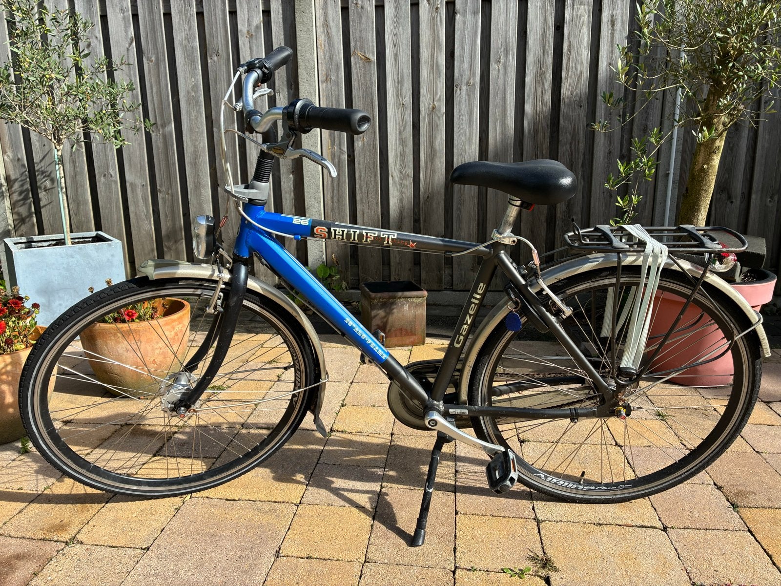 Gazelle Shift 26 inch jongensfiets 3 versnellingen, Terugtraprem, Gebruikt, Versnellingen, Ophalen