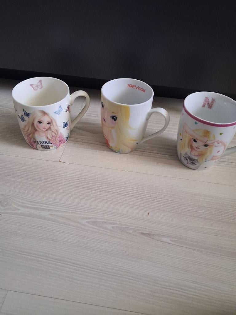 Topmodel bekers, Ophalen of Verzenden, Overige stijlen, Kop(pen) en/of Schotel(s)