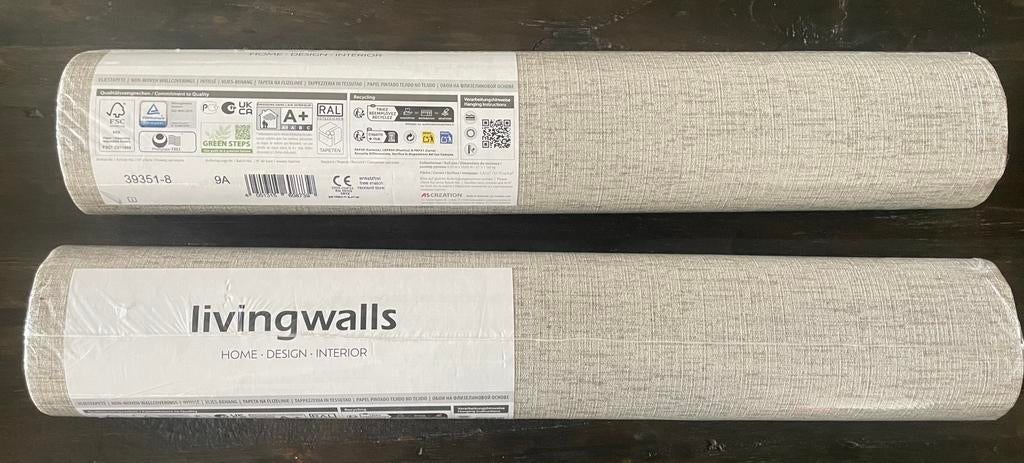 Hornbach vliesbehang beige/taupe, Ophalen, Minder dan 10 m², Beige