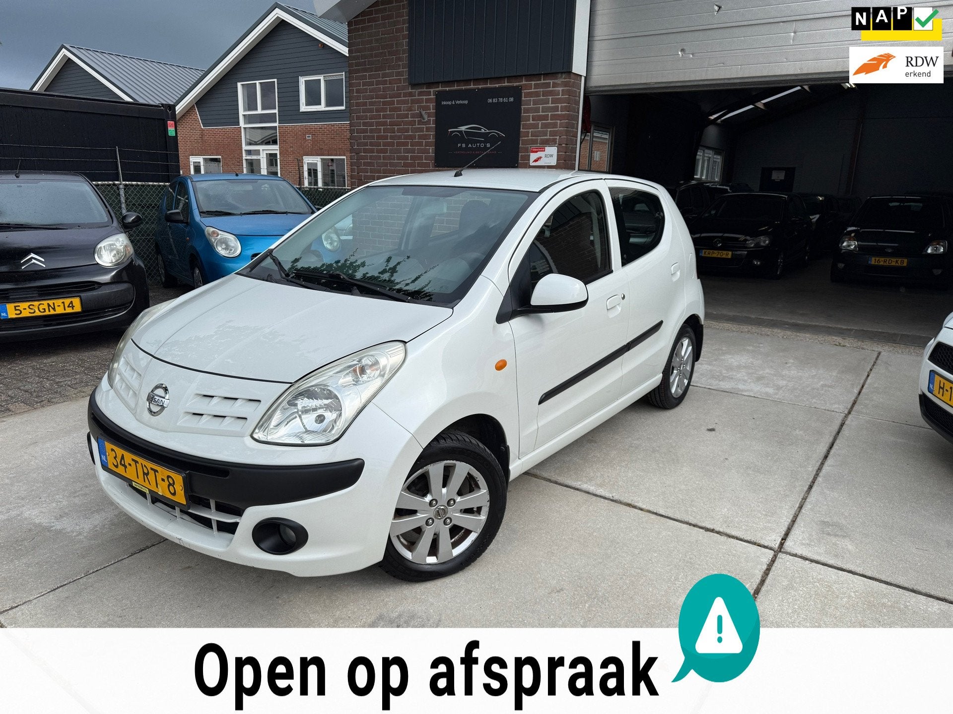 Nissan Pixo 1.0 Look |NIEUWE APK|NAP KILOMETERSTAND|AIRCO|EL, Auto's, Voorwielaandrijving, Euro 5, Stof, Gebruikt