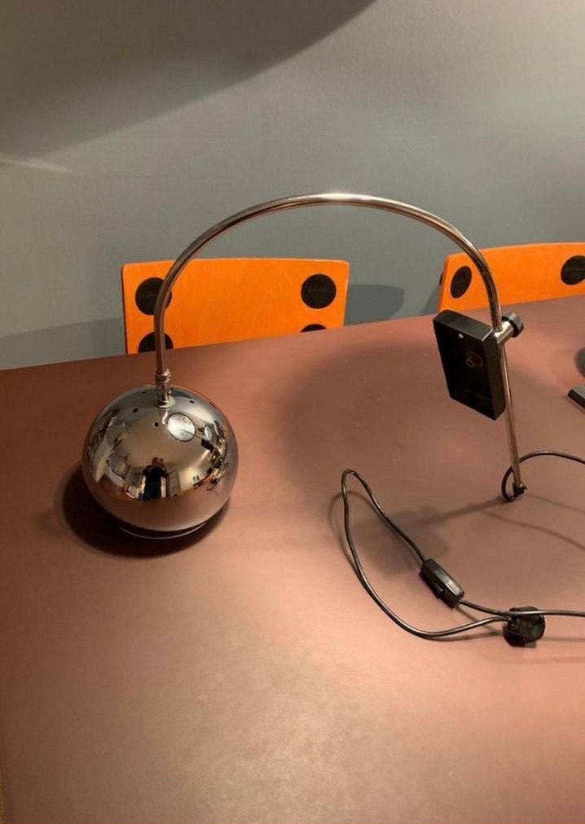 Vintage Space Age boogwandlamp Arc Gepo.520, Met snoer/stekker, Ophalen of Verzenden, Zo goed als nieuw, Overige merken
