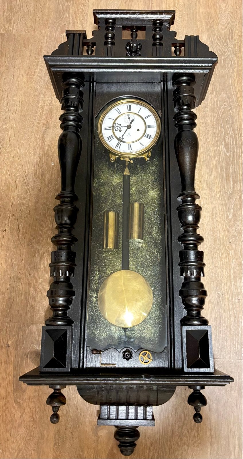 Antieke Regulateur Wandklok - Prachtig Houten Design, Ophalen