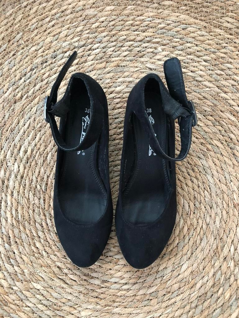 Gino Ventori sleehak zwart | maat 38, Schoenen met lage hakken, Zwart, Nieuw, Ophalen of Verzenden