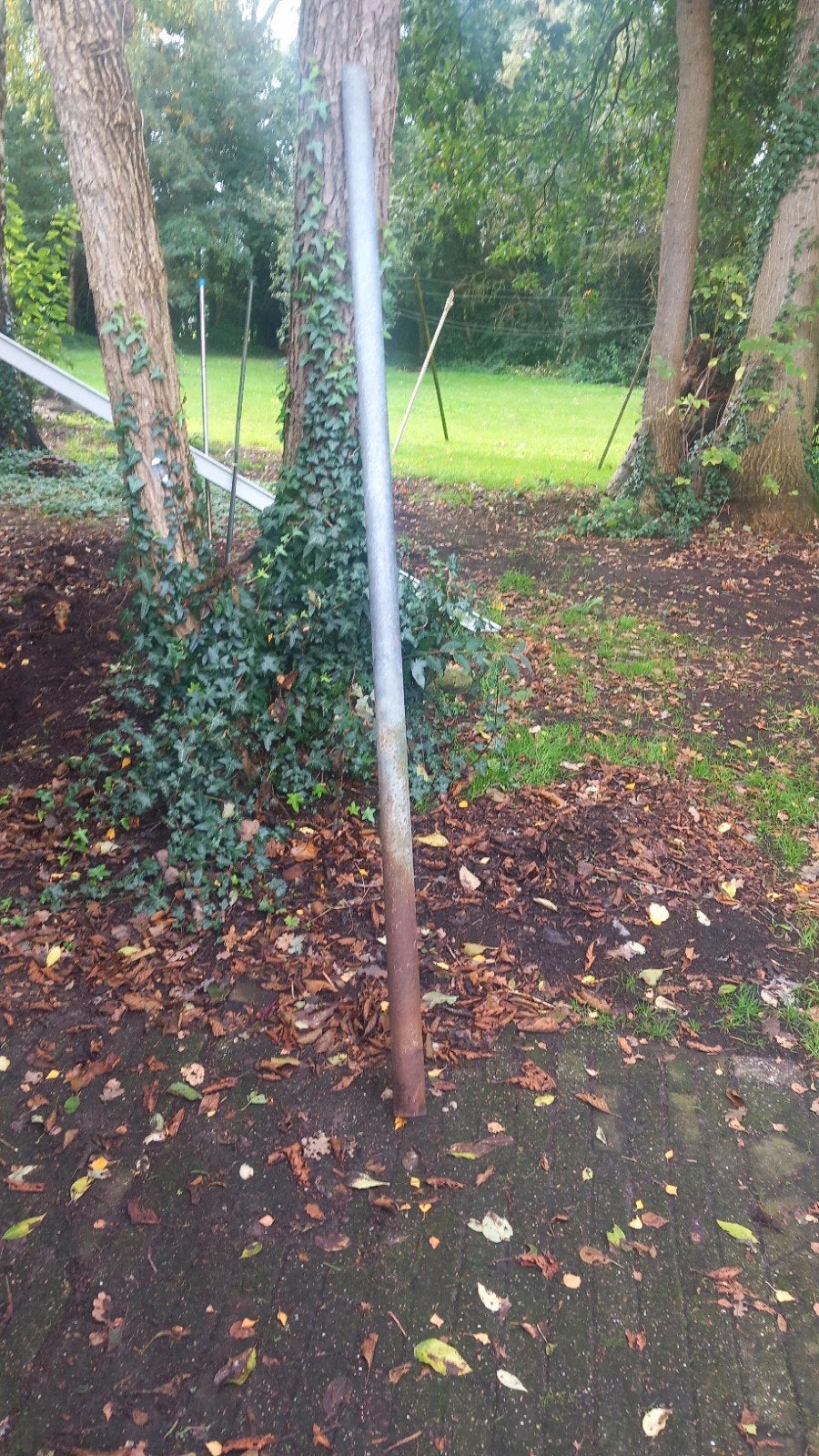 afrastering stalen pijp, Ophalen, Gebruikt, 180 tot 250 cm, Palen