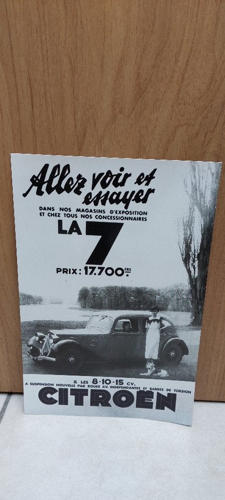 5 prachtige grote kaarten / foto's / prenten Citroën, Ophalen of Verzenden, Nieuw, Reclamebord
