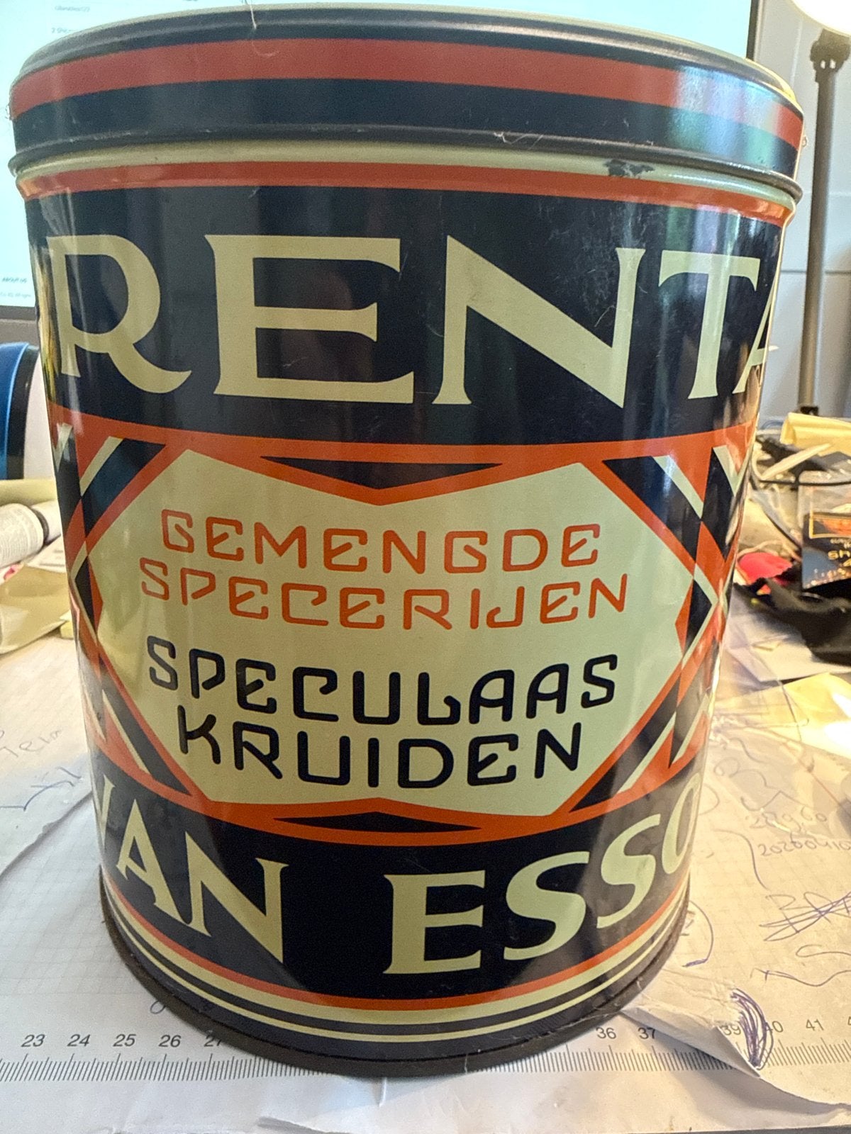 Vintage Renta Speculaaskruiden Blik - Van Esso Rotterdam, Ophalen of Verzenden, Gebruikt, Overige, Overige merken