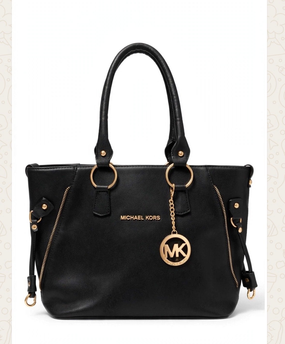 Michael Kors shopper  met Gouden Details, Ophalen of Verzenden, Zwart, Handtas