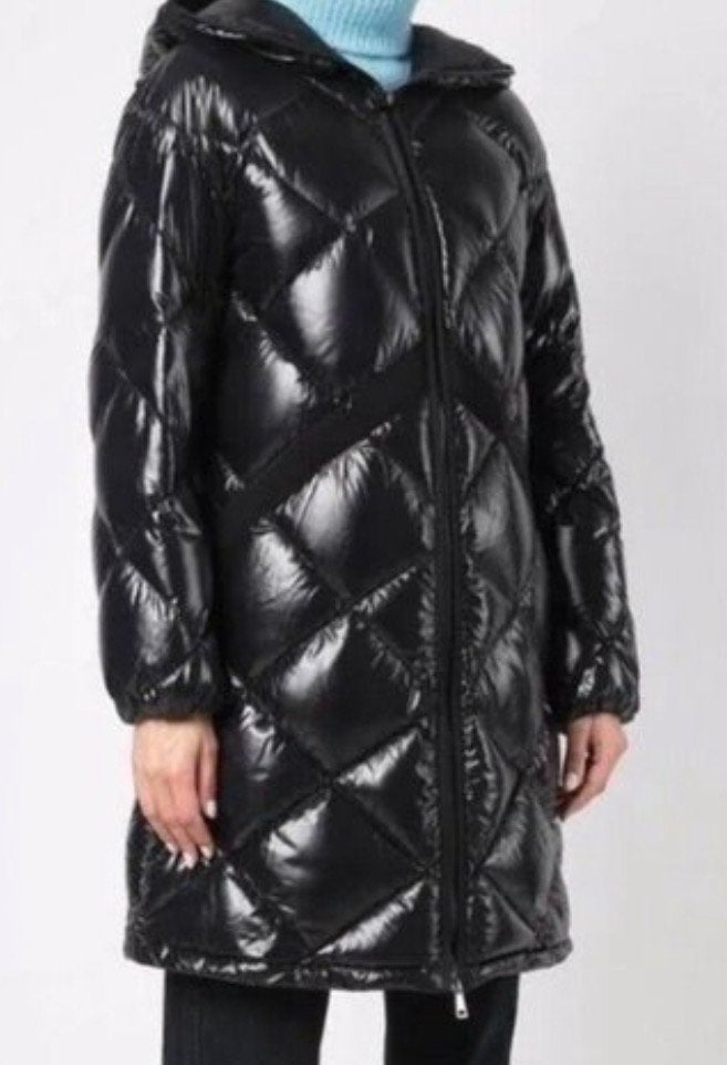 Moncler winterjas zwart maat 4 of maat 40/42, Zwart, Moncler, Maat 42/44 (L), Ophalen of Verzenden