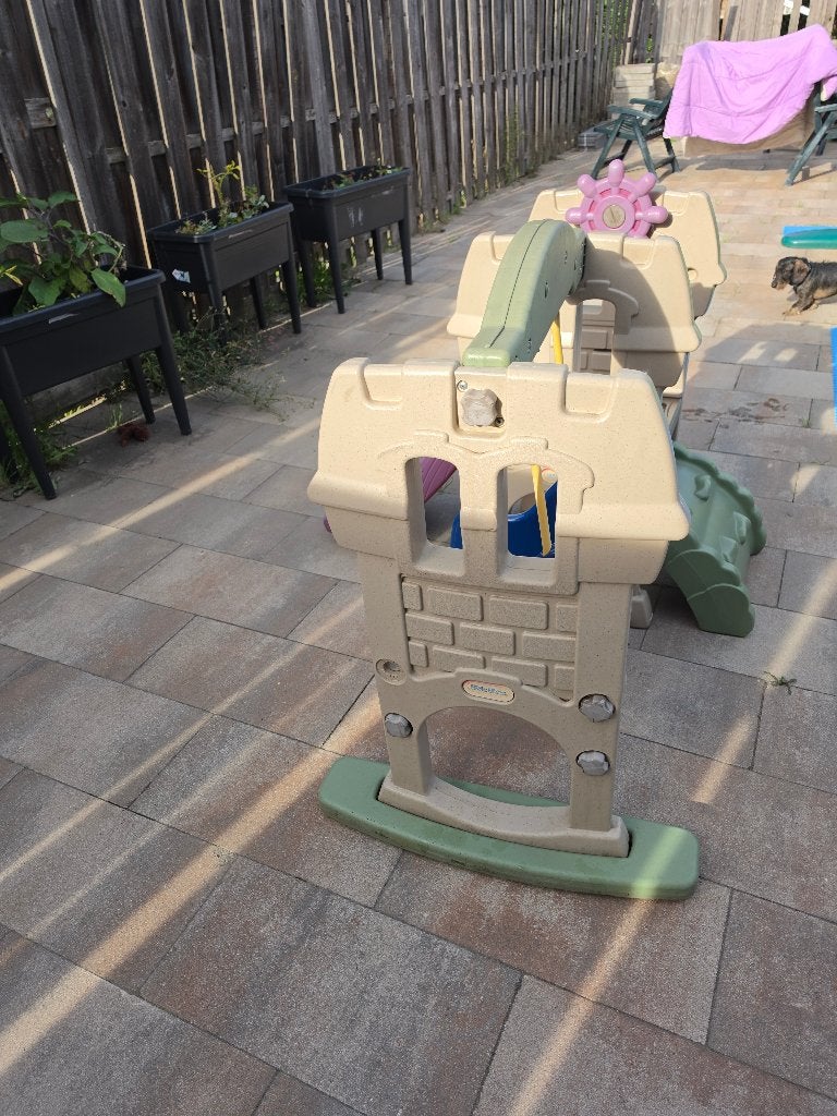 fisherprice  glijbaan met schommel, Kinderen en Baby's, Speelgoed | Buiten | Speeltoestellen, Ophalen, Gebruikt, Glijbaan