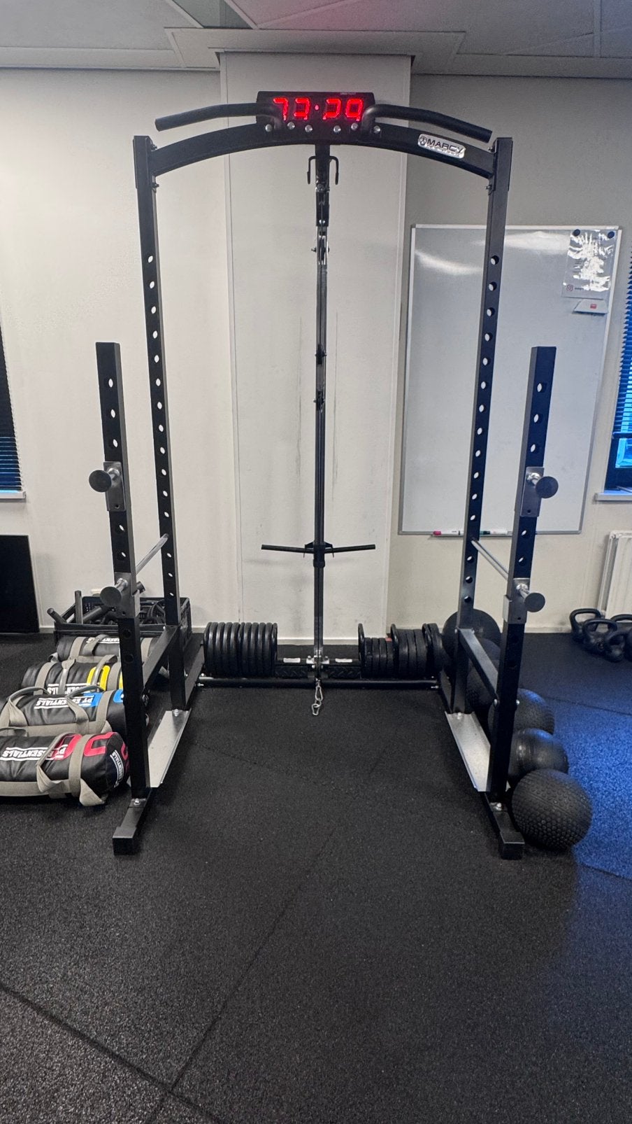 Squat rek + cable station (high pulley & low pulley) + grips, Ophalen, Zo goed als nieuw, Overige typen