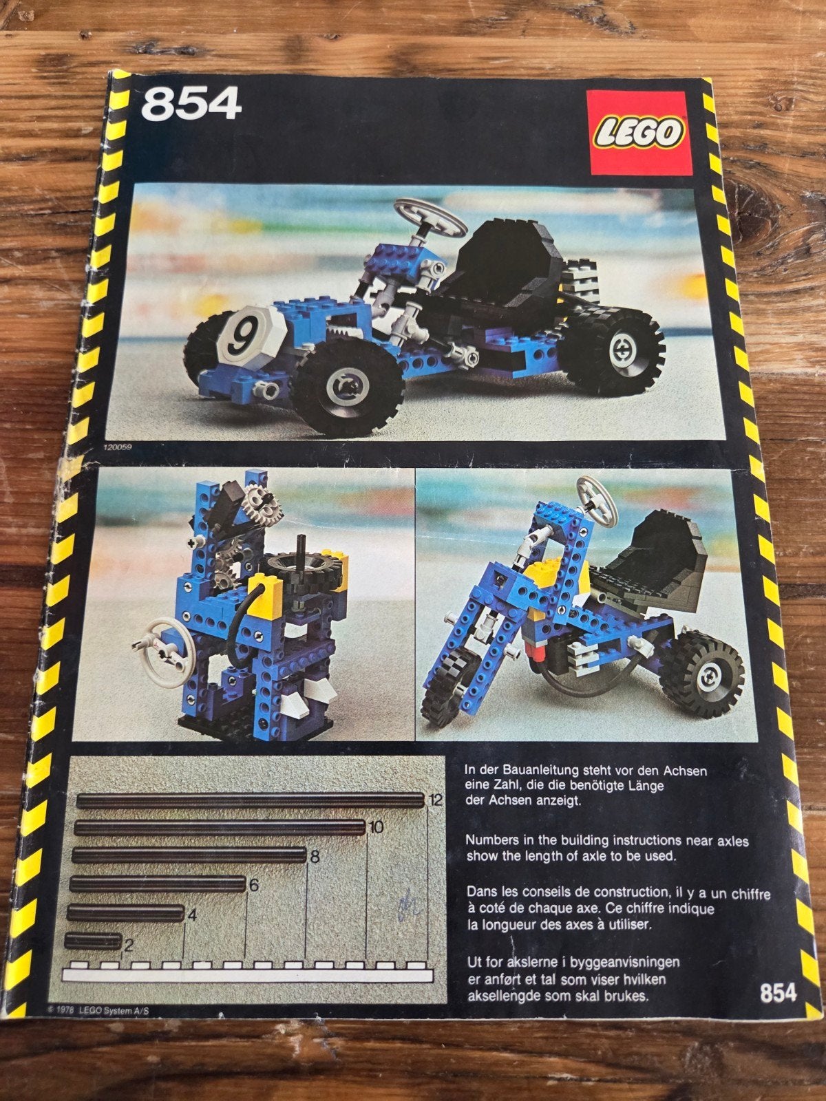 Lego Technic 854 Handleiding (1978), Ophalen of Verzenden, Gebruikt