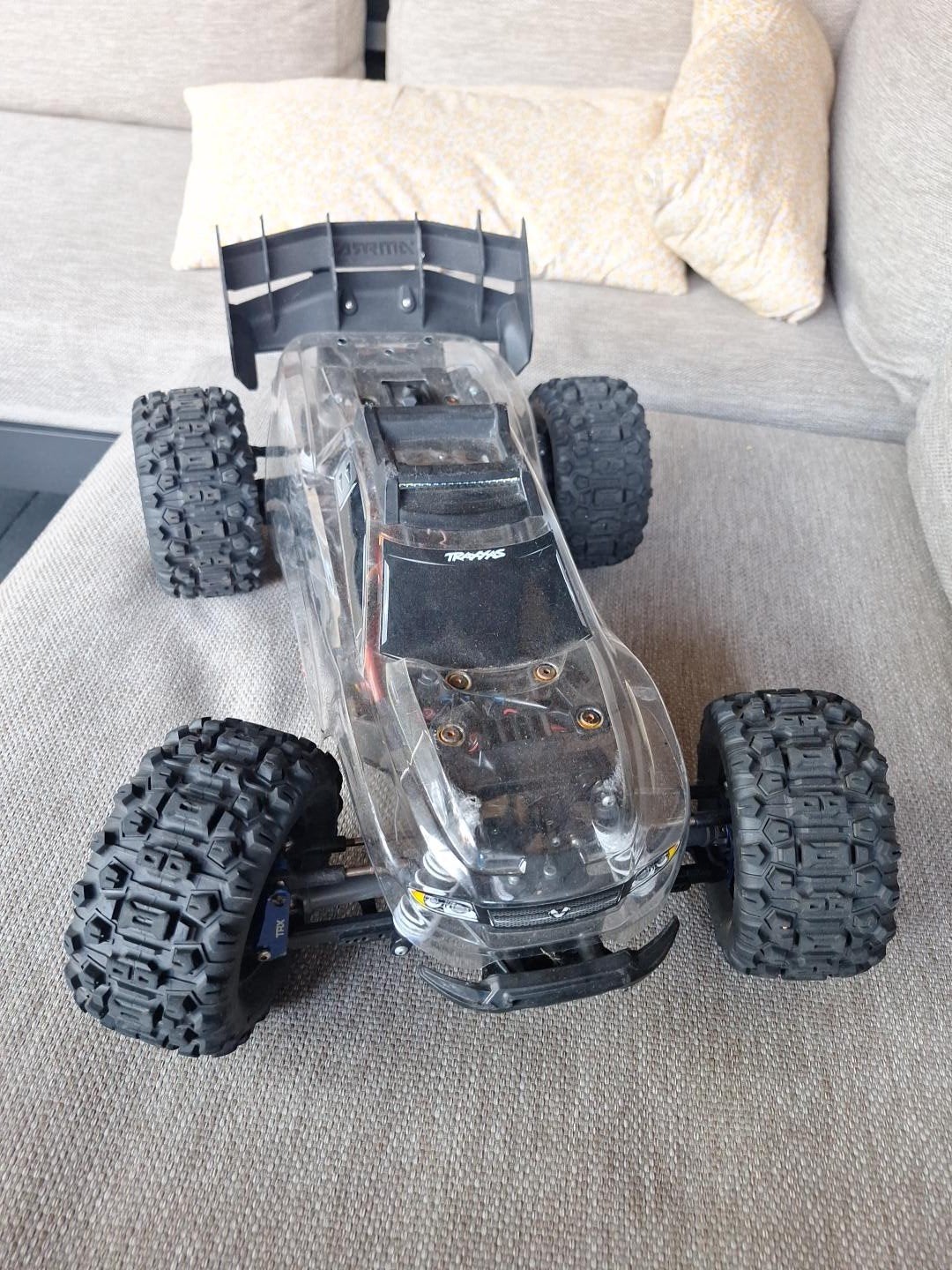 Traxxas Rustler 4x4 VXL met Hobbywing Max 8, Elektro, Gebruikt, Auto offroad, Ophalen of Verzenden