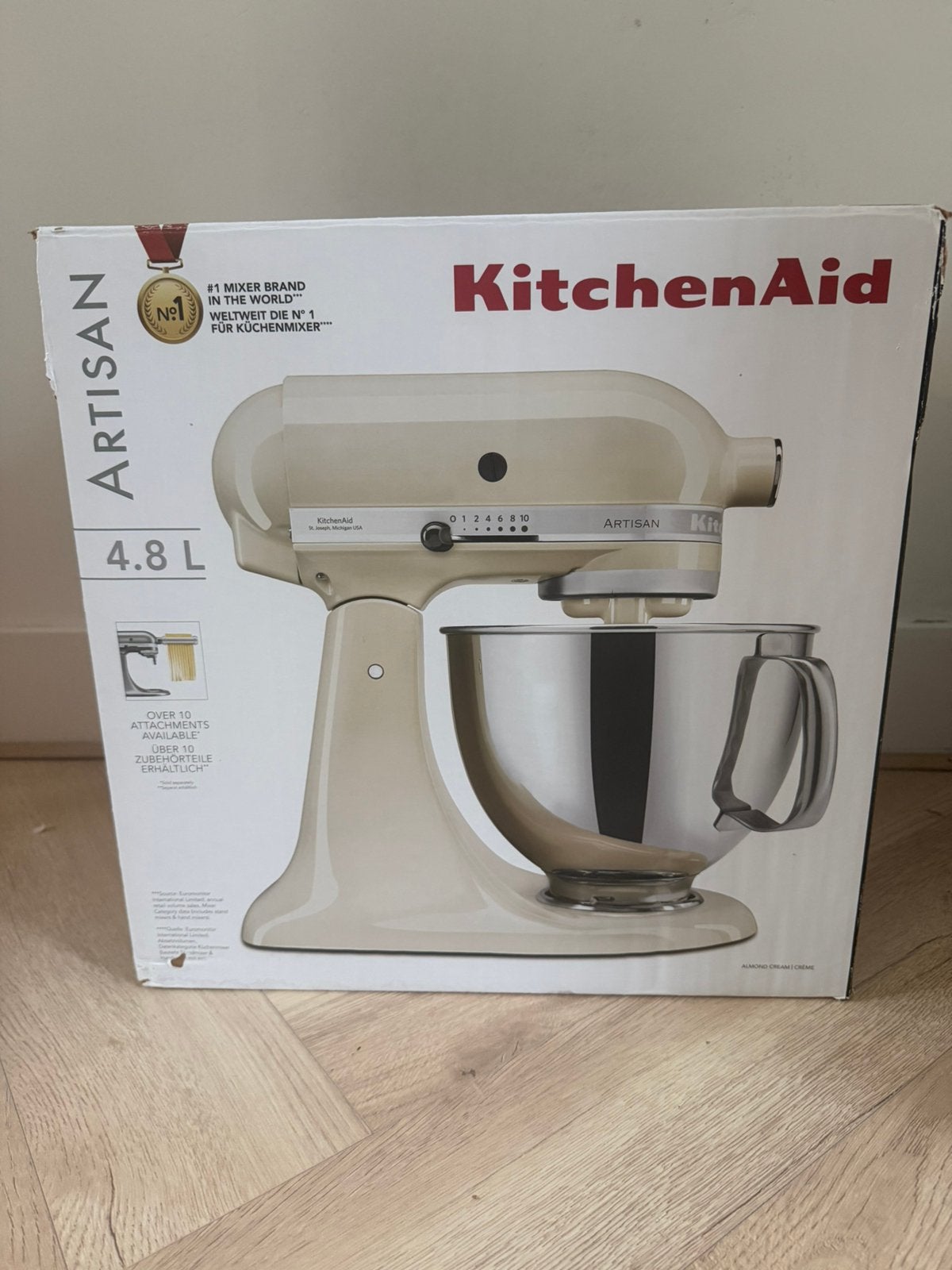KitchenAid Artisan Keukenmachine - Amandelwit, Witgoed en Apparatuur, Keukenmixers, 4 liter of meer, Ophalen of Verzenden, Nieuw
