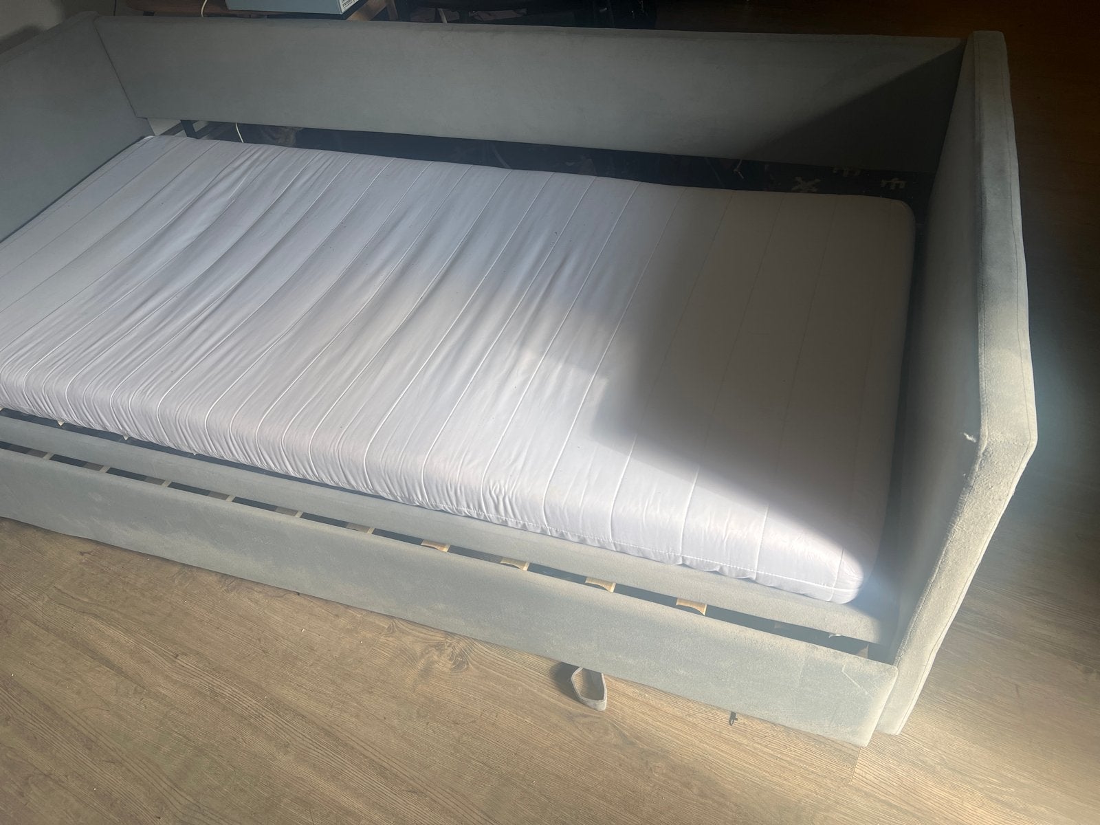 Eenpersoons slaapbank met uitschuifbaar bed, Ophalen, Gebruikt, Eenpersoons, Overige maten