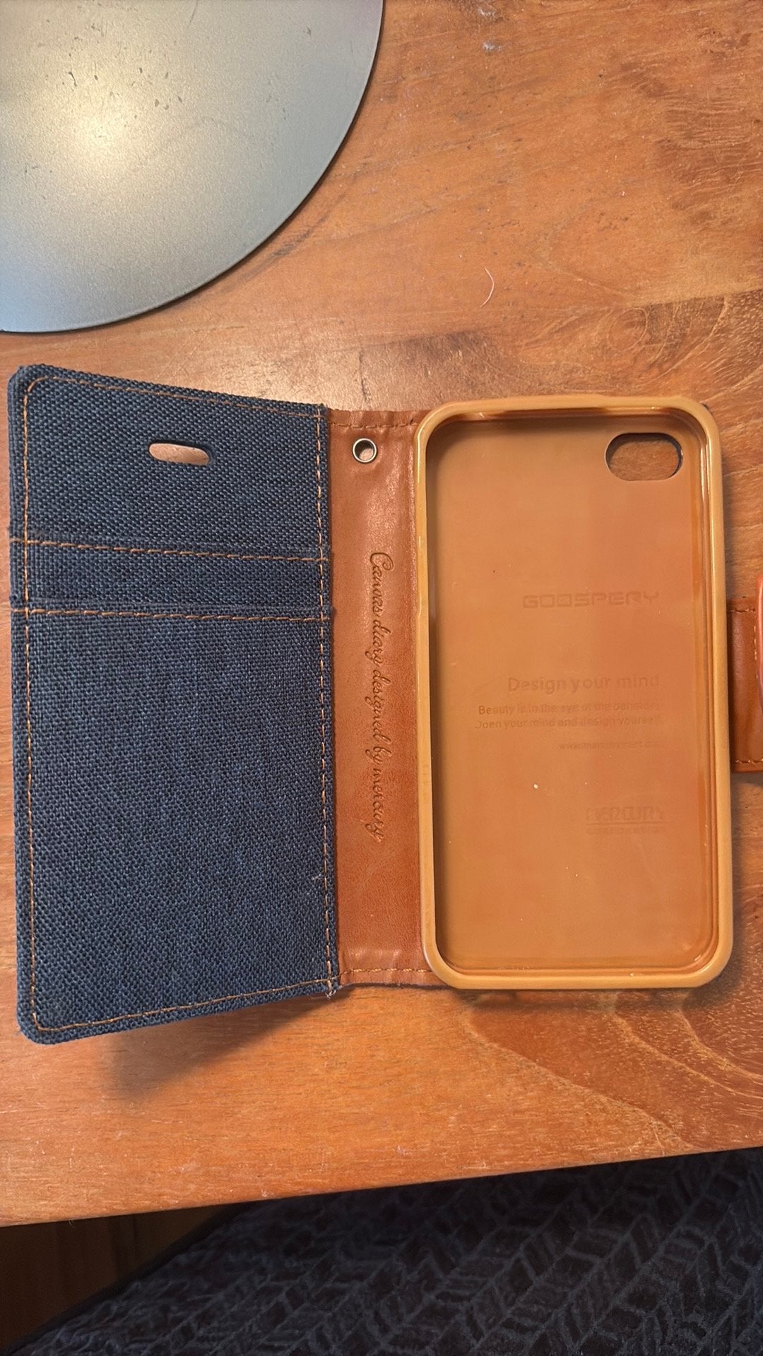 Mercury Canvas Diary Flip Case hoes iPhone 5, 5s, SE (2016), Blauw, Zo goed als nieuw, Overige materialen, Ophalen